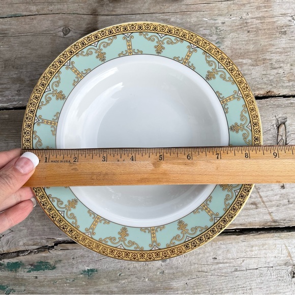 Palate & Plate blue & gold bands and scrolls new - Picture 4 of 9